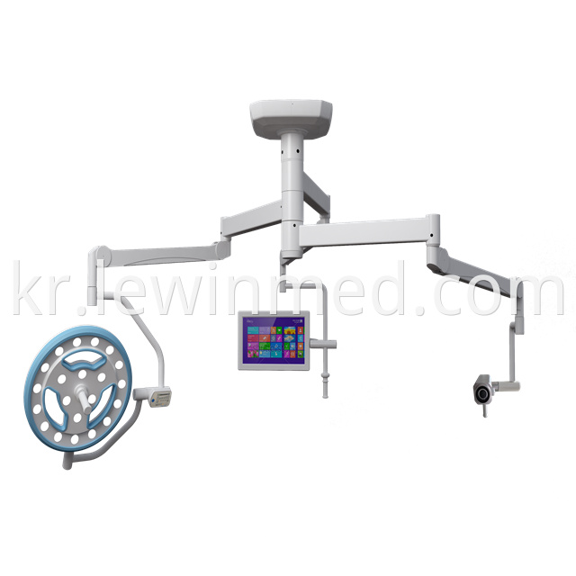 Hollow operating lamp with camera system